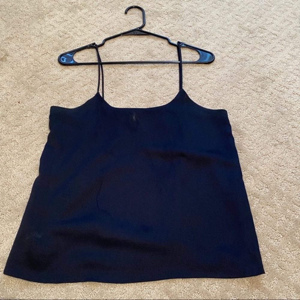 olivaceous navy silk cami